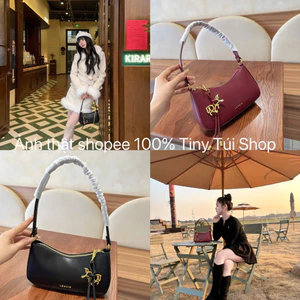 Túi xách kẹp nách TẶNG KÈM CHARM NGỰA dáng bầu size 21cm siêu xinh