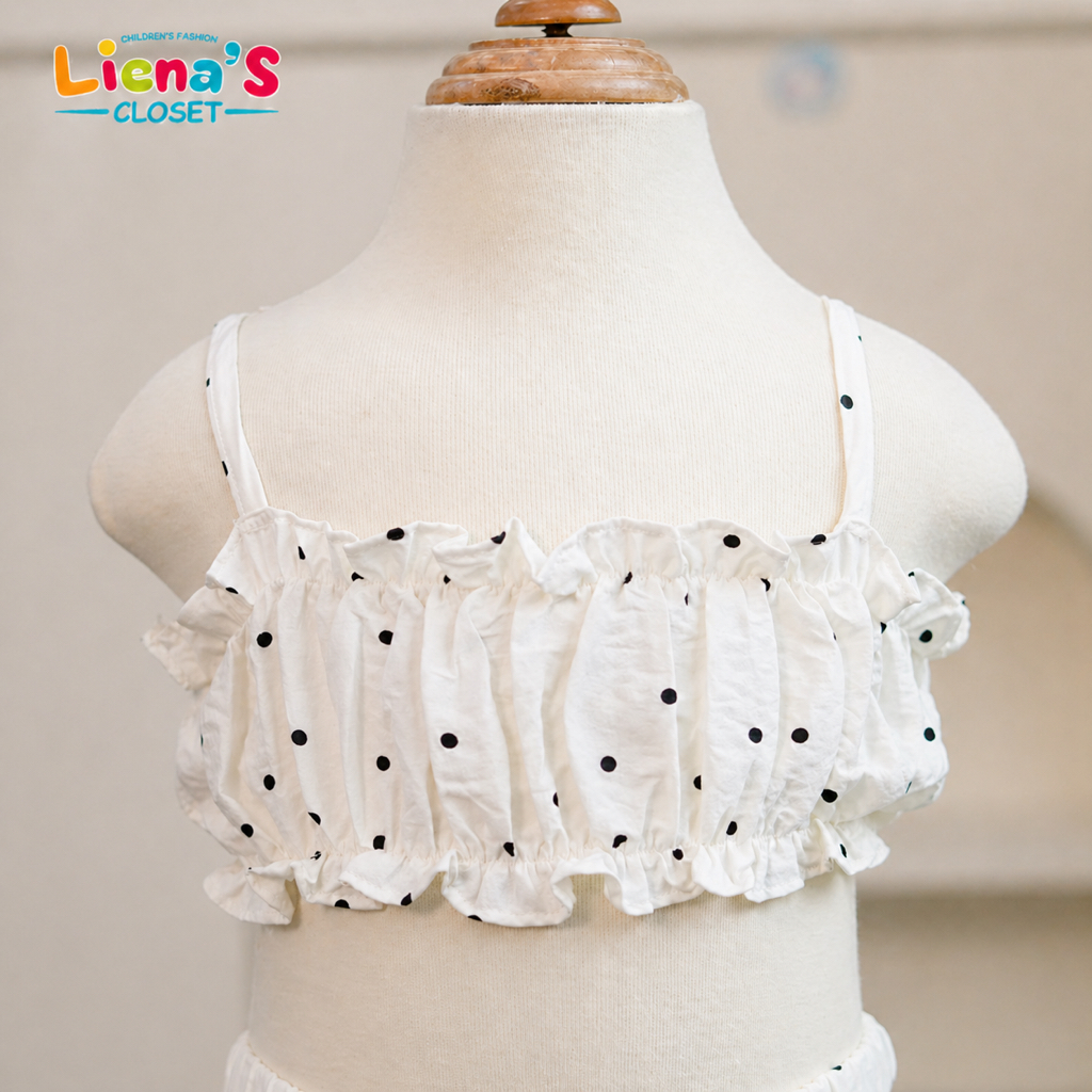 Đồ Bơi Bé Gái 2 Mảnh Bikini Bèo Nhún Chất Đũi Mềm Mát Cho Bé Đi Biển Liena's Closet