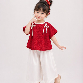 Bộ đồ bà ba bé gái chất lụa gấm cao cấp chơi Trung Thu, Pháp phục đi chùa cho bé phối nơ xinh xắn dễ thương BB03-BIATON