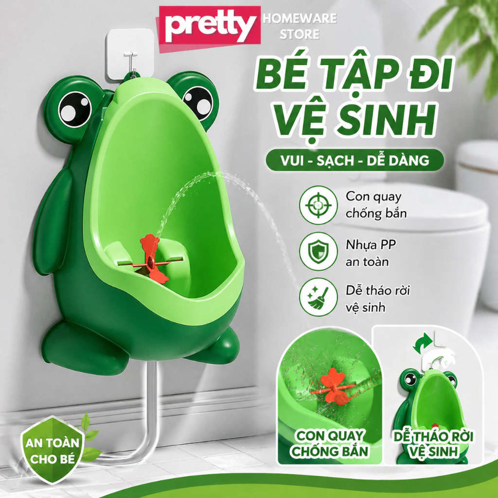 [HÀNG LOẠI 1] Bồn Tiểu Đứng Cho Bé Trai, Bồn Đi Vệ Sinh Gắn Tường Tập Đi Vệ Sinh Đúng Cách Cho Bé