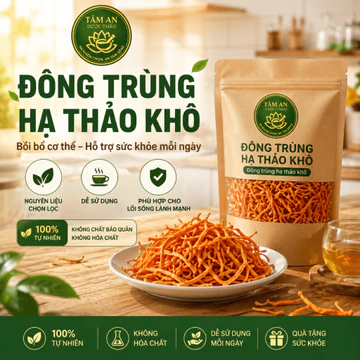 Đông Trùng Hạ Thảo Khô Nguyên Chất - Đông Trùng Hạ Thảo Sấy Khô- Pha Trà, Ngâm Mật Ong