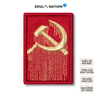 Patch Thêu 3D ĐẢNG CỘNG SẢN thêu chỉ kim tuyến có miếng dán velcro cao cấp - SOUL OF A NATION