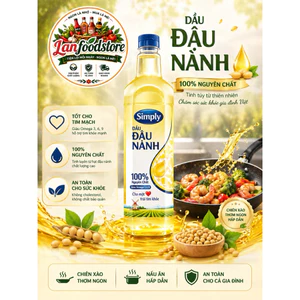Dầu Đậu Nành Simply 1L -2L– 100% Nguyên Chất, Giàu Omega 3-6-9, Tốt Cho Tim Mạch, Chiên Xào Thơm Ngon là