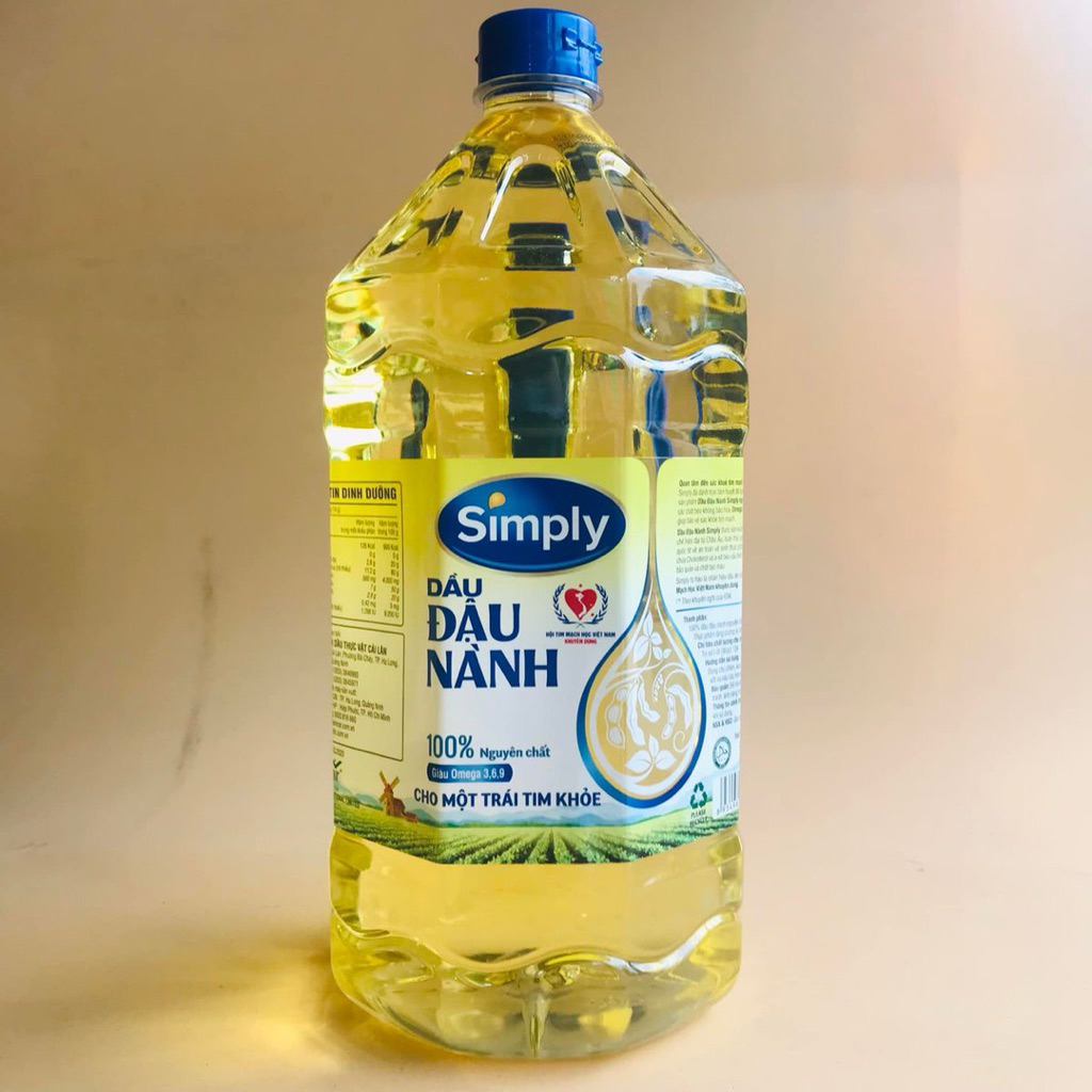 Dầu Đậu Nành Simply 1L -2L– 100% Nguyên Chất, Giàu Omega 3-6-9, Tốt Cho Tim Mạch, Chiên Xào Thơm Ngon là