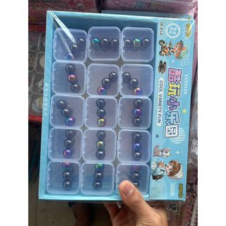 khay 36 hộp nam châm bi bảy màu