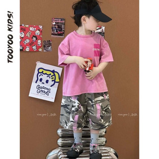 Sét bộ bé trai mùa hè áo thun quần short cotton mềm mát 1 - 10 tuổi hàng Quảng Châu