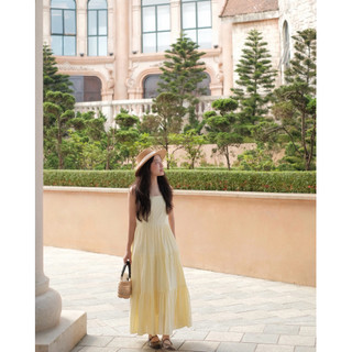 Halina dress - Đầm dây maxi xô boi 4 tầng Ma Vie