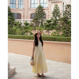 Halina dress - Đầm dây maxi xô boi 4 tầng Ma Vie