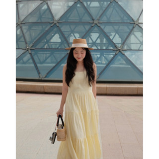 Halina dress - Đầm dây maxi xô boi 4 tầng Ma Vie
