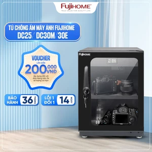 Tủ chống ẩm máy ảnh 30L FUJIHOME nhập khẩu, tủ hút ẩm 30 Lít đệm mút chống xước cài đặt độ ẩm 25-60% , tiết kiệm điện