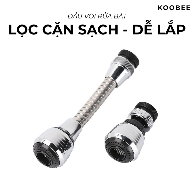 Đầu Vòi Rửa Bát 1 Chế Độ Phun KOOBEE – Xoay Linh Hoạt 360 Độ, Lọc Cặn, Tiện Dụng (CSNC31)