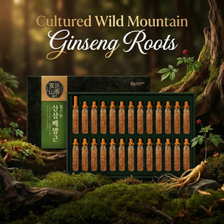 Nước rễ sâm núi Cultured Wild Mountain Ginseng Roots Daesang Wellife Hàn Quốc set quà sang trọng 20ml x 30 ống
