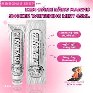 Kem Đánh Răng MARVIS SMOKERS WHITENING MINT 85ml (Hương bạc hà) - Hơi thở thơm mát hỗ trợ trắng răng