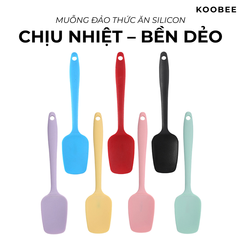 Cây Vét Bột Silicon Chống Dính Chịu Nhiệt KOOBEE – Đảo Xào, Trộn Bột Không Lo Trầy Chảo (PKB38)