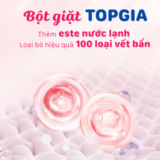 Bột Giặt TOPGIA Hương Nước Hoa Pháp Hạt Nano Kháng Cặn, An Toàn Da Tay, Thơm Dịu, Đánh Bay Vết Bẩn
