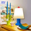 Đèn Bàn Trang Trí ”LAMP CAKE” Chân Xanh, Chụp đèn xếp ly, Decor bàn làm việc, phòng ngủ, phong cách retro hiện đại
