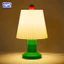 Đèn Bàn Trang Trí ”LAMP CAKE” Chân Xanh, Chụp đèn xếp ly, Decor bàn làm việc, phòng ngủ, phong cách retro hiện đại