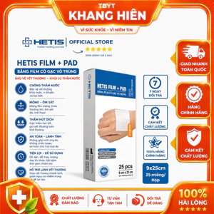 Set 5 Miếng dán hút dịch vô trùng sau mổ chống thấm nước Alfasept Hetis Film Pad 9x25cm