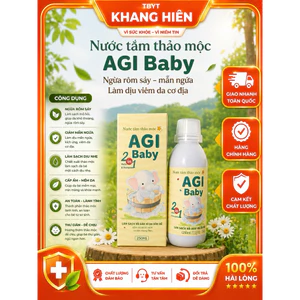 AGI BABY - Nước Tắm Thảo Dược hết Rôm Sảy, Mẫn ngứa, Tay Chân Miệng và thủy đậu Chai 250ml