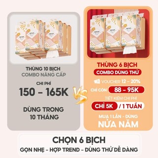 [TẶNG 10 GÓI GIẤY GIAGIA MINI CAO CẤP] Khăn giấy rút Tiểu Hạ Topgia thùng 4 bịch 4000 tờ dày dặn