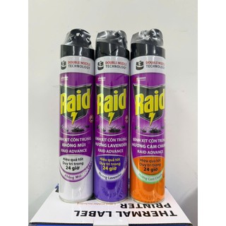 Bình xịt côn trùng Raid hiệu quả trong vòng 24h 520ML tặng 1 cuộn giấy lau bếp