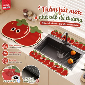 Thảm Thấm Hút Nước Bồn Rửa Bát Bộ 3 Thảm Nhanh Khô, Bùn Tảo Cát Cao Su Chống Trượt