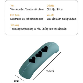 Bộ 2 Tay Lót Nồi Proki Chất Liệu Silicon Cách Nhiệt Chống Trượt Tiện Lợi, Vỏ Bọc Nồi Chống Nóng Kẹp Tai Hấp Nồi