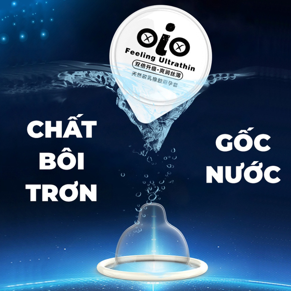 Bao cao su siêu mỏng 001 OiO kéo dài thời gian, bcs gân gai nhiều gel bôi trơn chống xuất tinh sớm