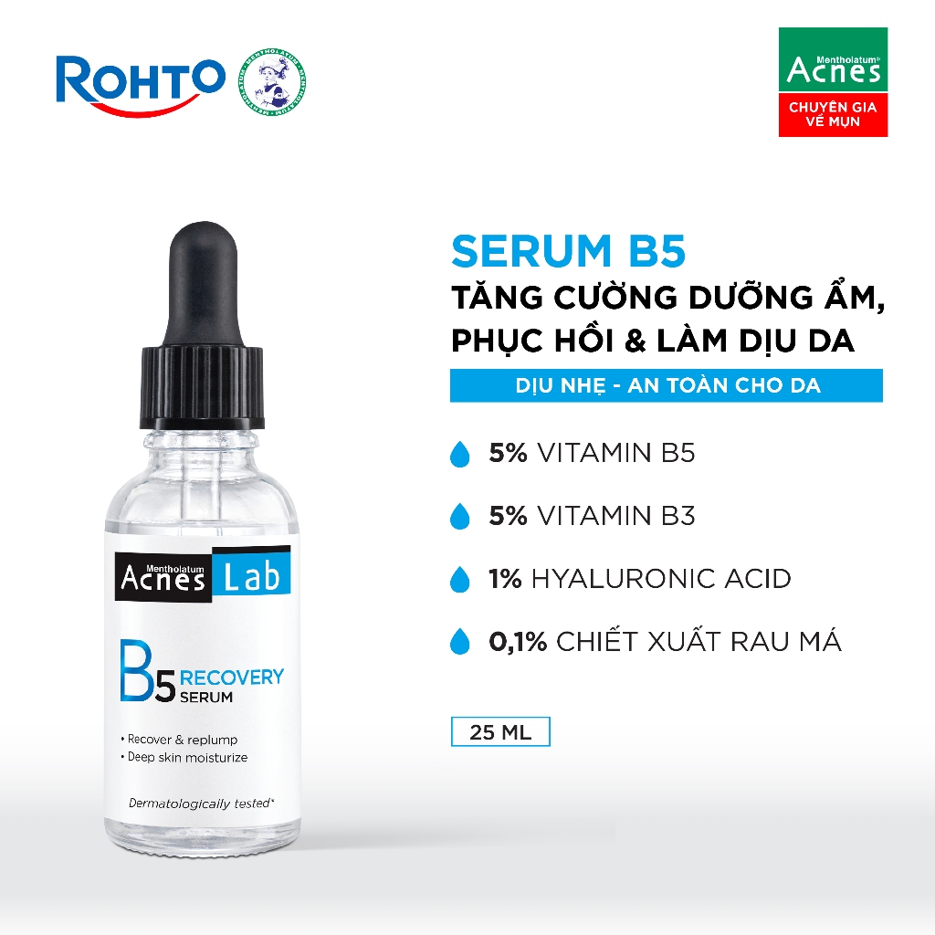 Serum dưỡng ẩm chuyên sâu, làm dịu da Acnes Lab B5 Recovery Serum 25ml
