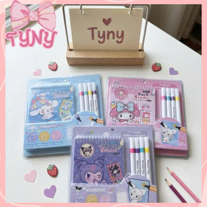 Set Bộ Sổ Và Bút Màu Kuromi Cinnamoroll Melody Thiết Kế Sinh Động Phát Triển Kỹ Năng Sáng Tạo Cho Trẻ