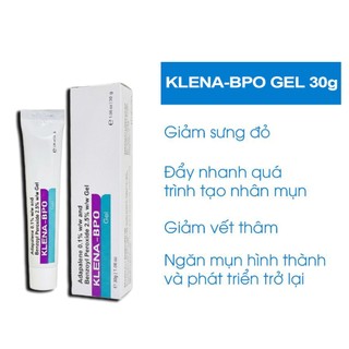 Gel Mụn Klena BPO Adapalene 0.1% and Benzoyl Peroxide 2.5% Giảm Mụn Ẩn Mờ Thâm Ngừa Mụn Trứng Cá