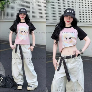 Áo Thun Baby Tee Raglan RAINBOW PASTEL GIRL TEE Xinh Đẹp Mùa Hè