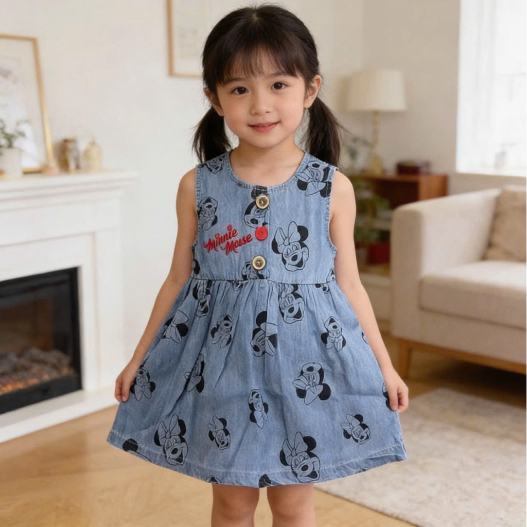 Váy bé gái sơ sinh sát nách E0179 size nhí 74cm – đầm trẻ em dễ thương, size 5–7kg