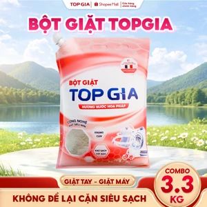 Bột Giặt TOPGIA Hương Nước Hoa Pháp Hạt Nano Kháng Cặn, An Toàn Da Tay, Thơm Dịu, Đánh Bay Vết Bẩn