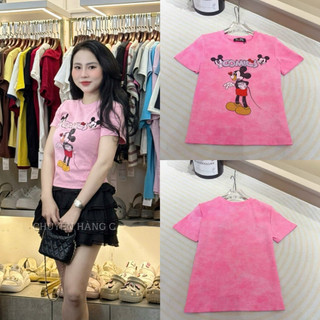 Áo phông cotton cổ tròn cộc tay hình mickey comics vải loang form babytee #21228