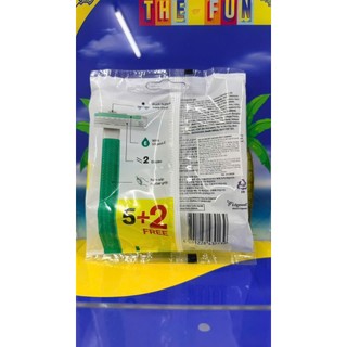 Dao Cạo Râu Schick Exacta 2 - Vỉ Tiết Kiệm 5+2 Cây (Tổng 7 Cây) - Lưỡi Kép Tích Hợp Dải Bôi Trơn Vitamin E