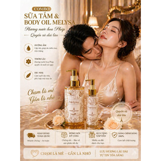 Combo Sữa Tắm & Dầu Dưỡng Thể Melysa Perfumed Body Wash 300ml + Body Oil 100ml – Dưỡng Ẩm, Lưu Hương Nước Hoa Pháp