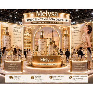 Combo Sữa Tắm & Dầu Dưỡng Thể Melysa Perfumed Body Wash 300ml + Body Oil 100ml – Dưỡng Ẩm, Lưu Hương Nước Hoa Pháp