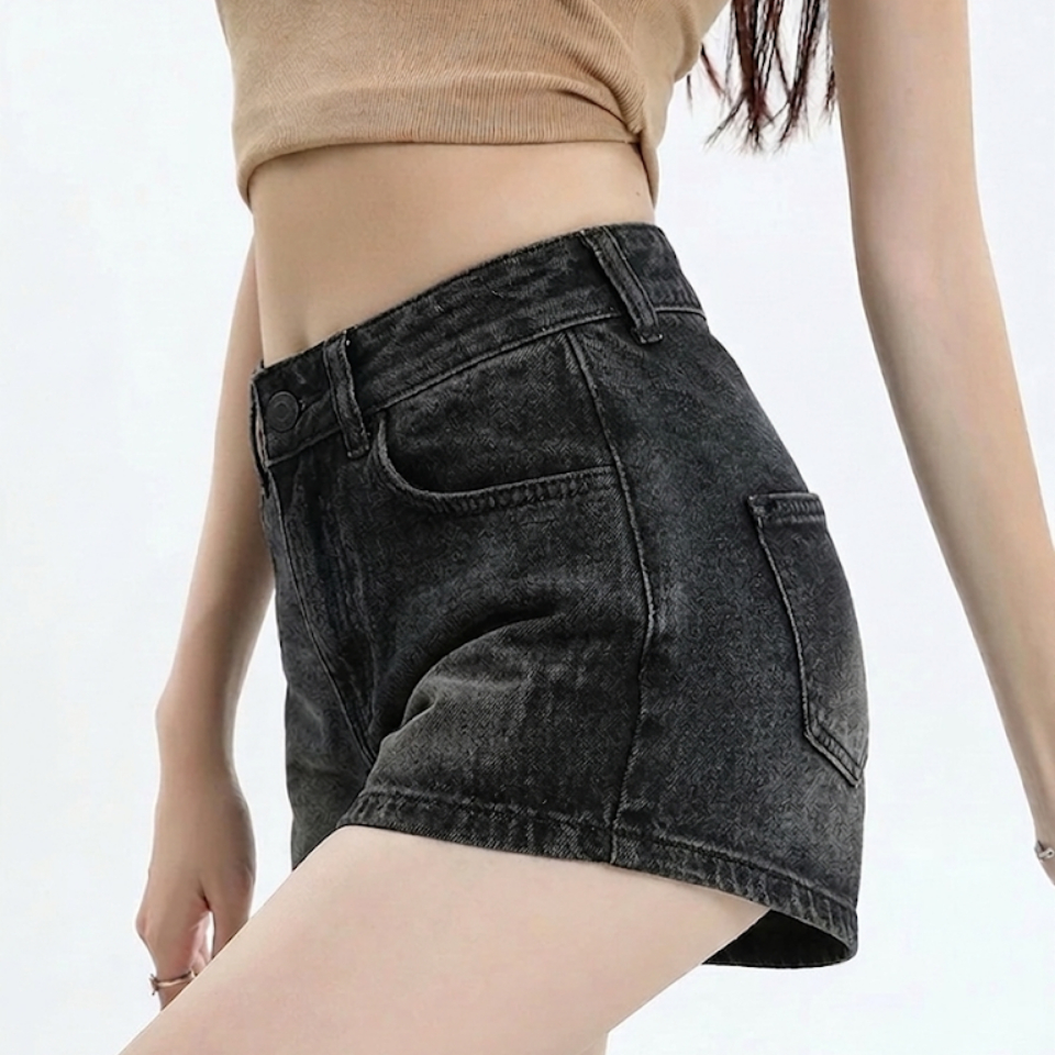 Quần Short Jean Nữ Trơn Bigsize 40-90kg, Quần Đùi Nữ Ngắn Trơn Lưng Cao thời trang DIEUTRANG_FASHION MS1088