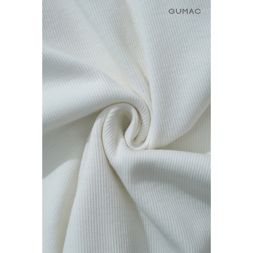 Áo Tanktop Nữ GUMAC Form Slimfit Ôm Dáng Thun Gân Có Mút Co Giãn Thoáng Mát LATG0302