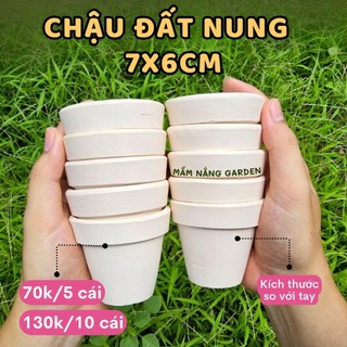 Chậu Đất Nung Mini 7x6cm Cao Cấp – Thoát Nước Cực Tốt Cho Cây Cảnh – MẦM NẮNG GARDEN