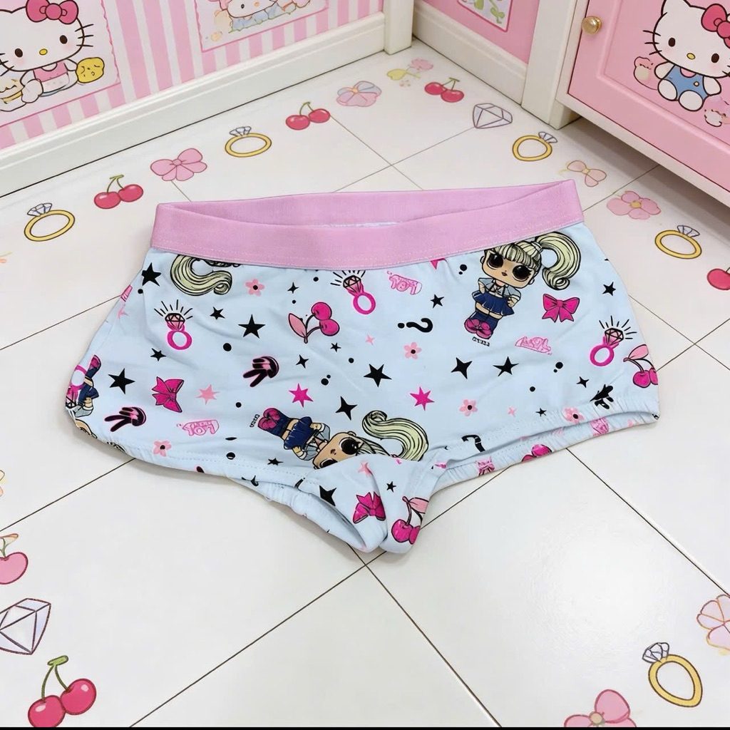 Quần chip đùi bé gái L065 cotton 2 màu, thoáng khí, size 1/2-6/7Y (10-26kg)