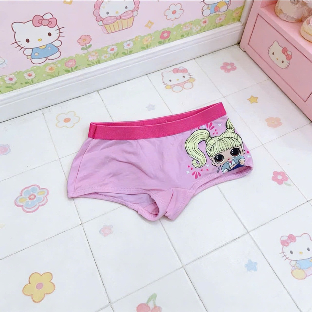 Quần chip đùi bé gái L065 cotton 2 màu, thoáng khí, size 1/2-6/7Y (10-26kg)