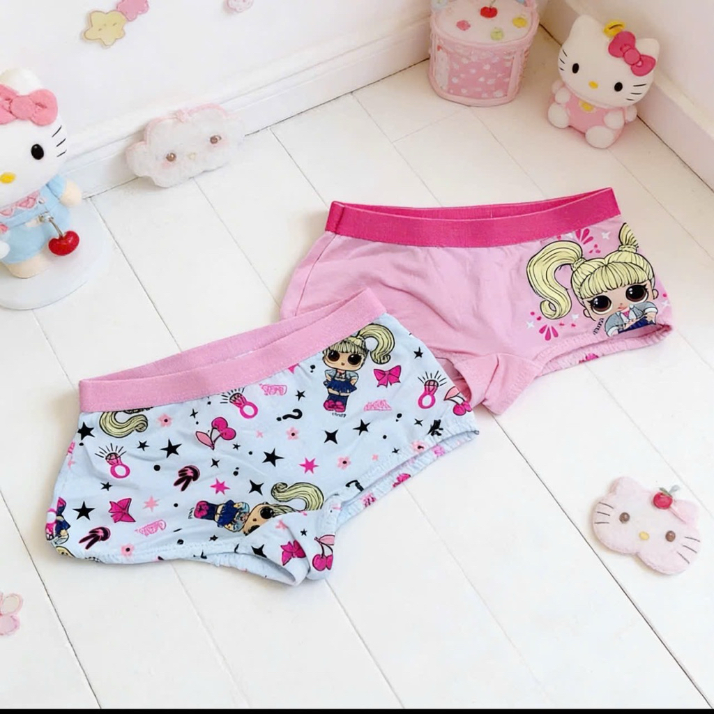 Quần chip đùi bé gái L065 cotton 2 màu, thoáng khí, size 1/2-6/7Y (10-26kg)