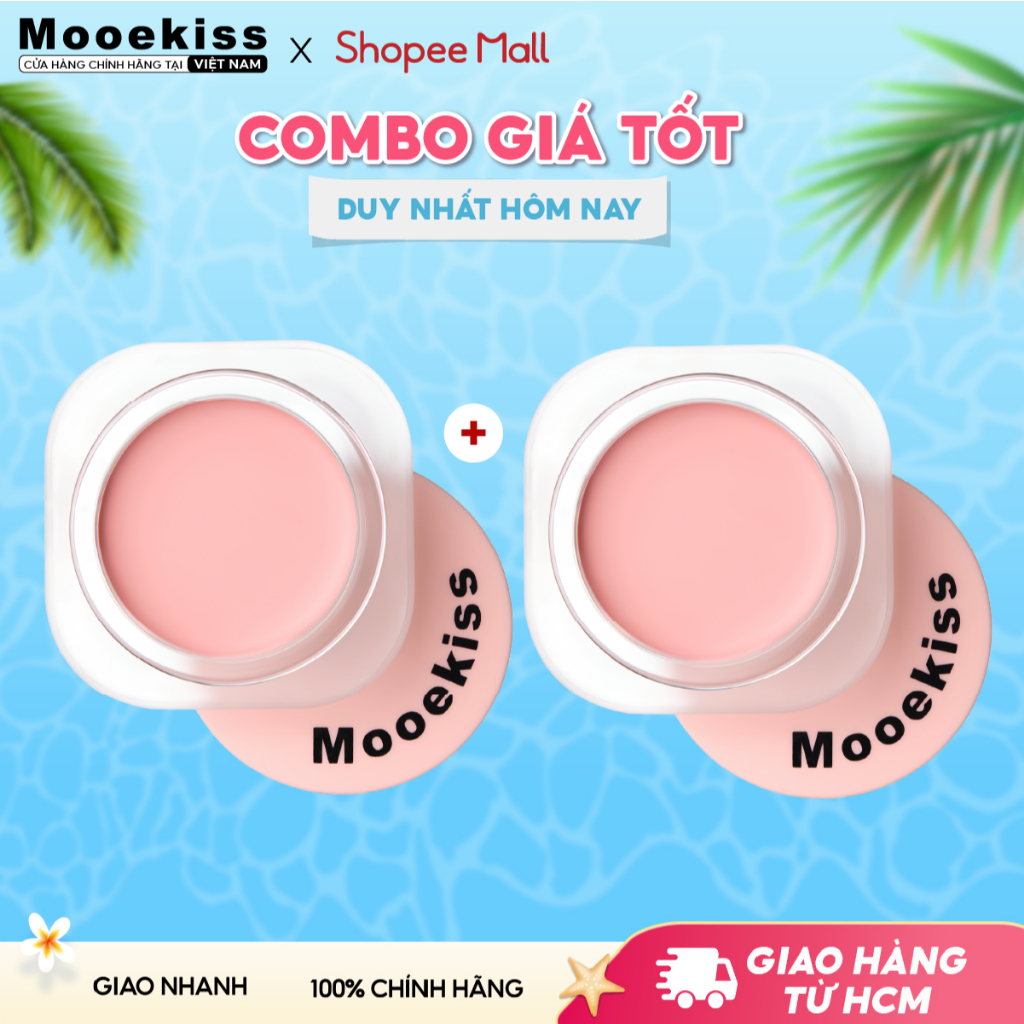 [LIVE] Combo 2 Phấn má hồng Mooekiss rạng rỡ tự nhiên làm sáng và tạo khối Dễ sử dụng không thấm nước G101