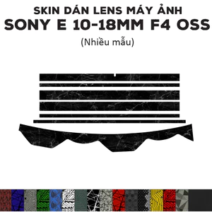 Skin dán Lens Sony E 10-18mm F4 OSS (Nhiều mẫu) | Decal Film 3M dán bảo vệ ống kính máy ảnh SEL1018 10-18