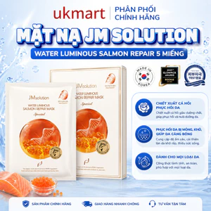 MẶT NẠ TRỨNG CÁ HỒI JMsolution WATER LUMINOUS SALMON REPAIR MASK (PDRN DNA)