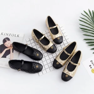 IKUNKA Giày nữ outfit thời trang đơn giản thanh lịch Mary Jane đế bệt chần ô dễ phối đồ LV11