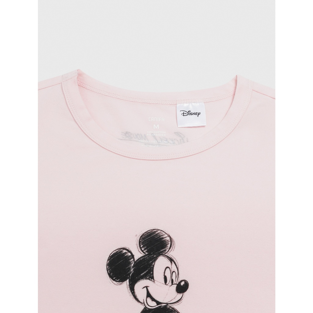 Áo phông nữ CANIFA áo thun cộc tay chất cotton pha mềm mịn co giãn 6TS26S003