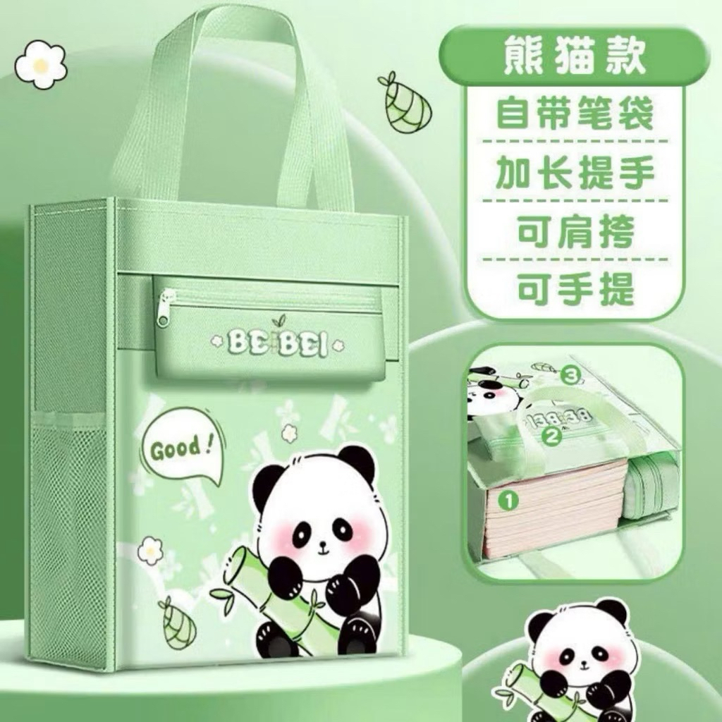 [ IN TÊN ] Túi Xách Học Thêm Cho Học sinh Vải Canvas Chống Thấm Nước Hình Cute